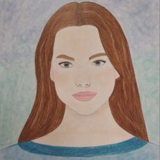 Ritratto di un volto sfumato a pastello (Classi 3A, 3B, 3E – prof.ssa Ilaria D’Atri)